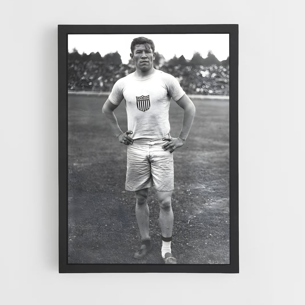 Poster L'athlète de Stockholm – affiche Jeux Olympiques (vue 2)
